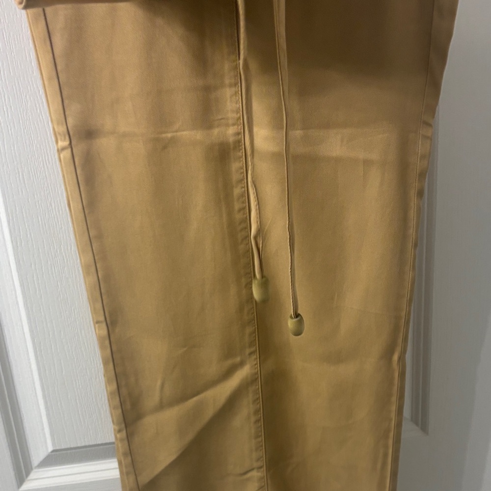 Joie Lyocell Tan Drawstring Pants Retro Bohemian Hippy Style NWT L - Picture 4 of 10